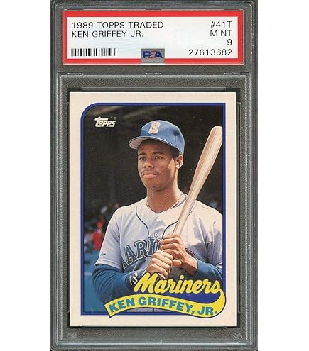 Amazon.com: Ken Griffey Jr. Rookie Card 1989 Fleer #548 PSA 8